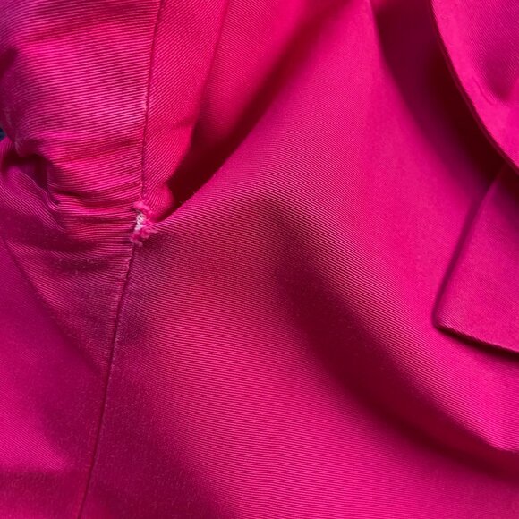 Kate Spade Womans Hot Pink Bow Coat Classic Statement Outerwear Sz S - Picture 5 of 9